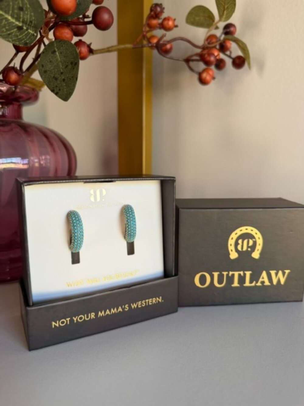 BP Outlaw Earrings "Honey & Hide"